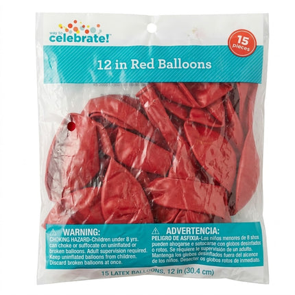 Celebrate! 15 pc red balloon