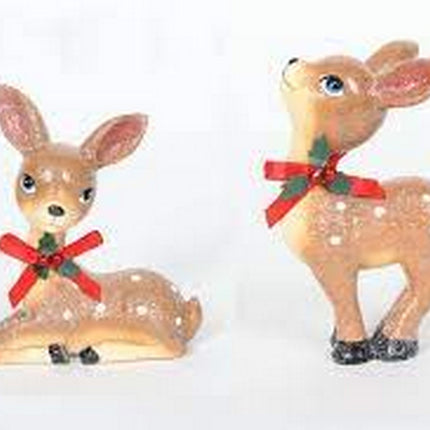 Holiday Time Set Of 2 Mini Deer