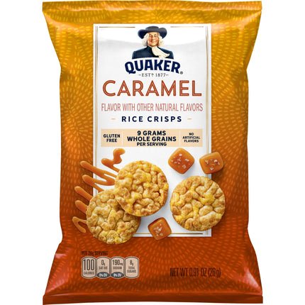 Quaker Mini Caramel Rice Snacks 0.91 Oz