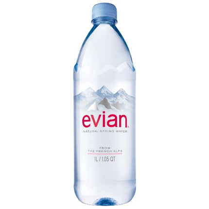 Evian, Natural Spring Water 1L