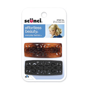 2-Pk Gel Filg Barrettes Scunci