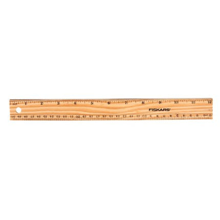 Fiskars 12 Wood Ruler Inches a