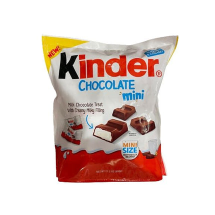 Kinder chocolate mini milk chocolate treat with creamy milky filing 21.2 Oz