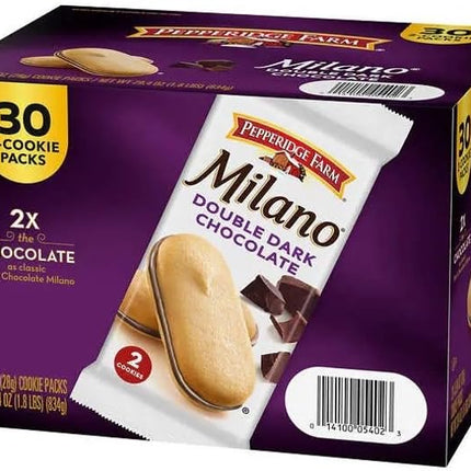 Pepperidge farm milano double dark chocolate 24 packs