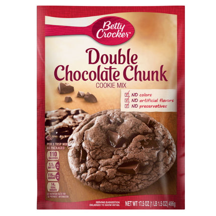 Betty Crocker double chocolate chunk cookie mix 17.5 Oz