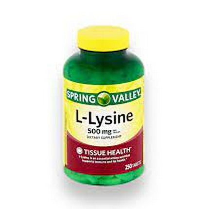 Spring Valley L-Lysine Dietary Supplement, 500 mg, 250 count