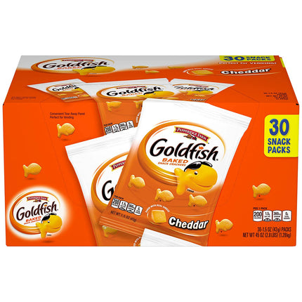 Pepperidge Farm Cheddar Goldfish Snack Packs, 30 ct., 45 oz.