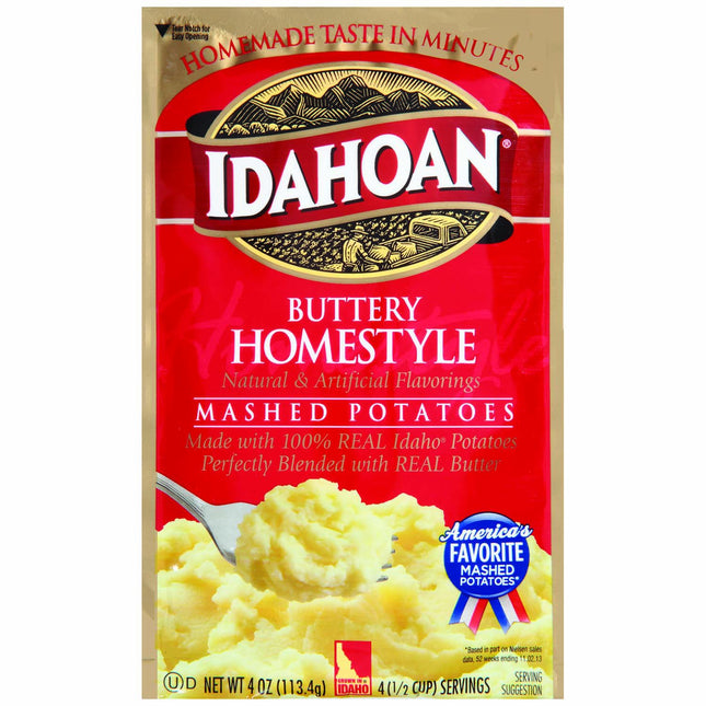 Idahoan Pouches Buttery homestyle mashed potatoes 4 oz