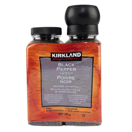 Kirkland Signature Black Pepper Grinder with Refill 357Gr