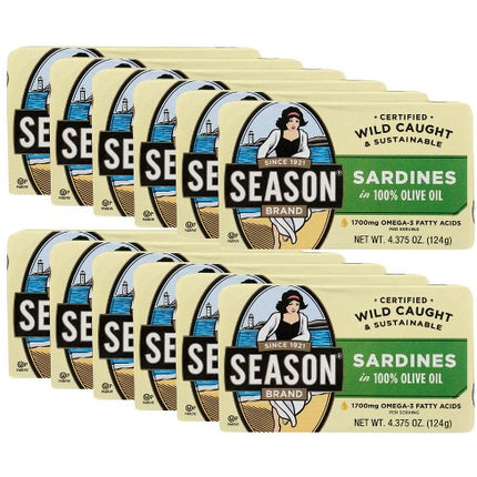 Season Sardines In Olive Oil - Case of 10 - 4.375 OZ