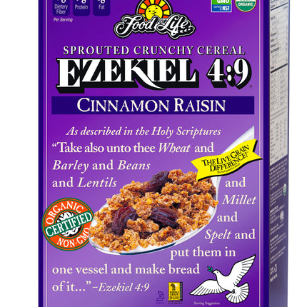 Ezekiel Sprouted Crunch Cereal Cinnamon Raisin - 16 oz.