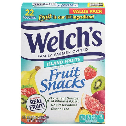 Welch's island fruits snacks 22 pouches-0.8 Oz