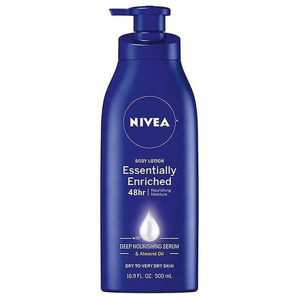 NIVEA Essentially Enriched Body Lotion for Dry Skin 20 Fl Oz Pump Bottle