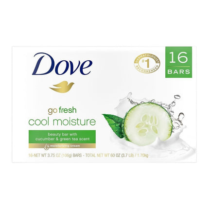 Dove Cool Moisture Cucumber & Green Tea Scent Soap Bar 106Gr 16 Und