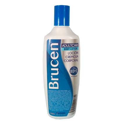 Brucen. Loción Cremosa Corporal Body Lotion Adultcare Con Pro Vitamina B5+E Con D-Panthenol. Contenido Neto 250Ml.