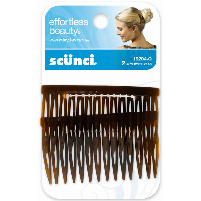 2-Pk S Tort Side Combs Scunci