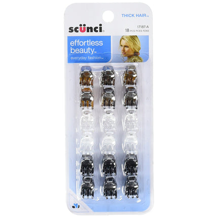 18Pk 1Cm Th Mini Jaw Clip