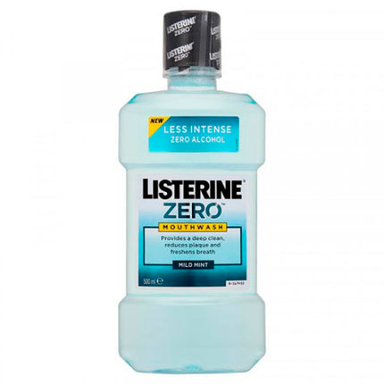 Listerine. Enjuague Bucal Zero Mild Mint Fórmula Sin Alcohol Sabor Menos Intenso Sin Alcohol. Contenido Neto 250Ml.