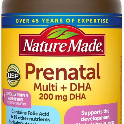 Nature Made Prenatal Folic Acid+DHA 150 Softgels