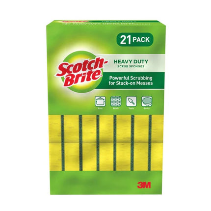 Scotch Brite Pack de 21 Und Esponjas Heavy Duty Scrub