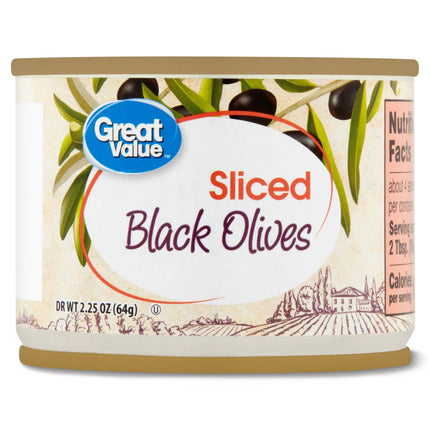 Great Value Sliced Black Olives  2.25 Oz