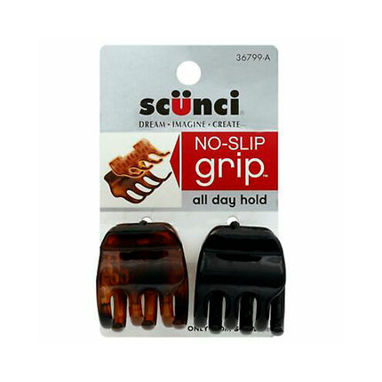 Scunci. Pinza de mandíbula antideslizante chunky jaw clips tamaño 3.5cm colores varios. Contenido 2 piezas.