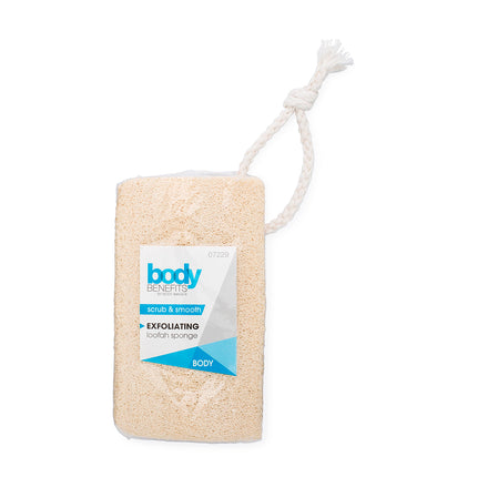 Body Benefits. Esponja Exfoliante De Baño Exfoliante Con Fibras Naturales Para Retirar La Piel Seca O Escamosa Ayuda A Estimular La Circulación.