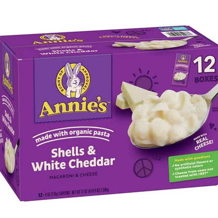 Annies Shells And White Cheddar Macaroni 12 Pack