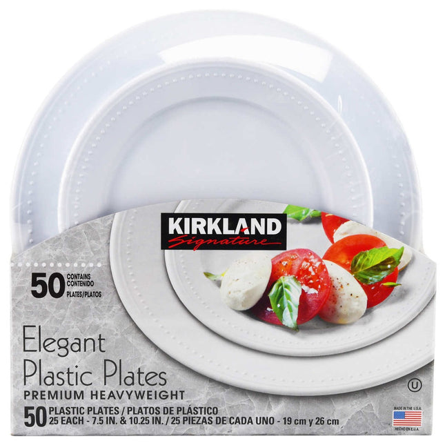 Kirkland Signature Elegant plastic Plates 50 Count