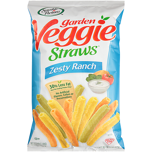 Veggie Straws Zesty Ranch Vegetable and Potato Snack 28Gr