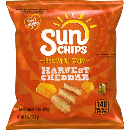 SunChips Harvest Cheddar Flavored whole grain snacks  1 Oz. Bag