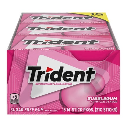 Trident Bubble Gum. 15 Ea