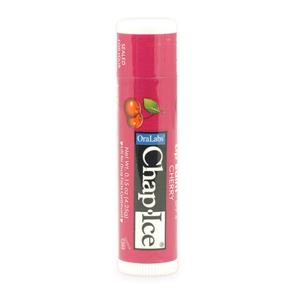 Chap-Ice. Lip Balm Stick Labial Con Sabor A Cherry-Cereza Con Spf4.