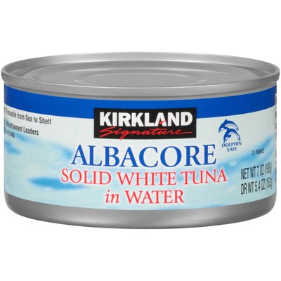 Kirkland Signature Solid White Albacore Tuna in Water, 7 oz, 8-count