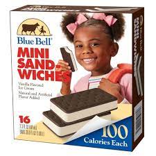 Blue Bell Mini Ice Cream Sandw