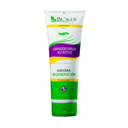 Bioker. Gel Limpiador Naturals Pro V Tratamiento Capilar Sin Sal Nutritivo Hidratante Paso 1 Contenido Neto 480Ml.