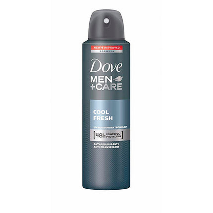 Dove Desodorante En Spray Men+Care Cool Fresh  Para Hombres  Antitranspirante  1/4 Tecnología Hidratante  48H De Total Protección. Contenido Neto 150M