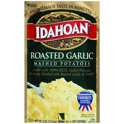 Idahoan Pouches Roasted Garlic mashed potatoes 4 oz