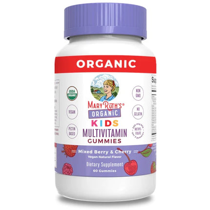 Mary Ruth's organic kids multivitamin gummies dietary supplement 60 gummies