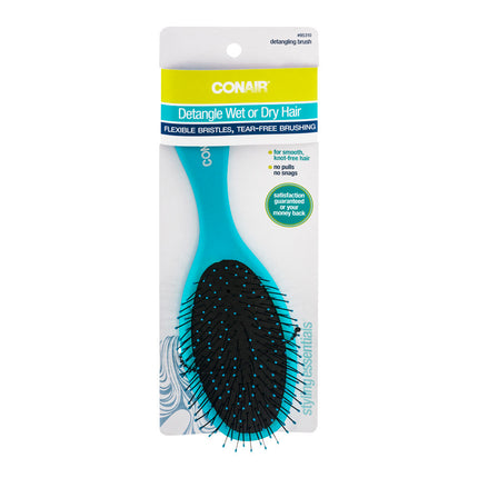 Conair Cepillo Neumático Desenredador Cerdas Suaves Y Flexibles Que Desenredan Delicadamente El Cabello Seco O Húmedo Base Acolchada Flexible Para Un