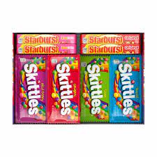 Skittles and Starburst Fruity Candy Variety Box 30 Single Packs (WMW21938)