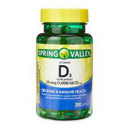 Spring Valley Vitamin D3, 25 M