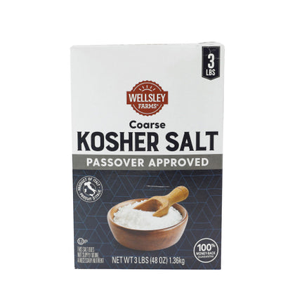 Wellsley Farms coarse kosher salt passover approved 48 Oz