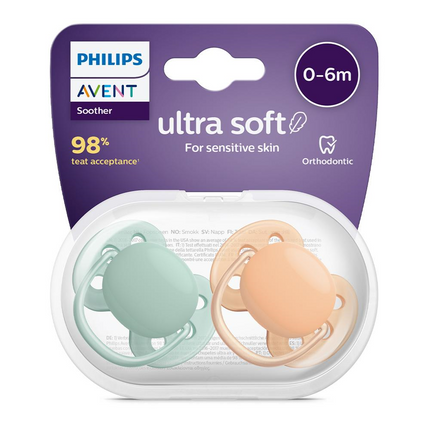 Chupon Avent soother, ultra soft  0-6 meses (2 und)