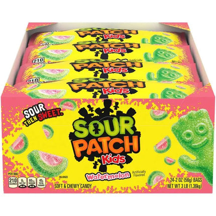 Sour Patch Kids Gummy Candy (Watermelon, 2-Ounce Bag, Pack of 24)