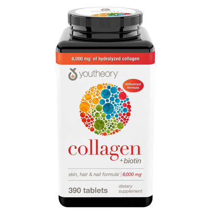 Youtheory Collagen + Biotin 390 Tablets
