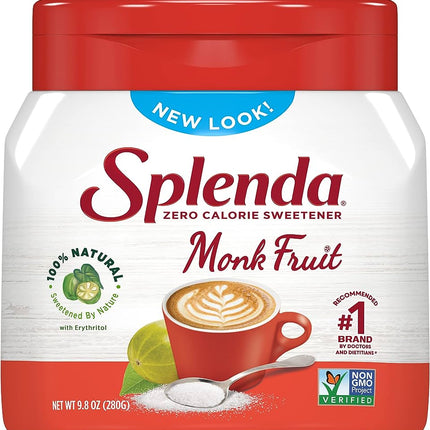 Splenda naturals monk fruit zero calorie sweetener with erythritol 9.8 Oz