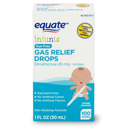 Equate Infants Dye-Free Stomach Gas Relief Drops, over the Counter, 1 fl oz