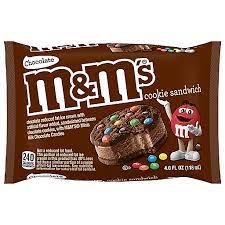 M&M s Chocolate Cookie sandwich