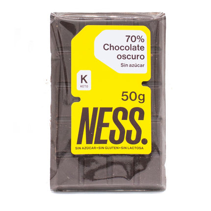 Chocolate NESS Sin Az?car 70% - Original - Barra 50g